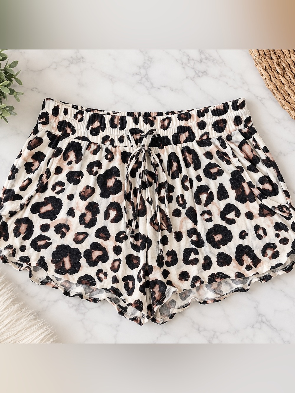 Leopard Print Women's lounge Shorts x